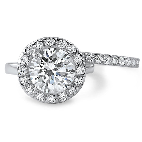 4.75 CTW Large Halo CZ Engagement Ring Set