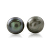 Black Freshwater Pearl Silver Earrings