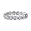 Hearts Forever Sterling Silver CZ Eternity Ring