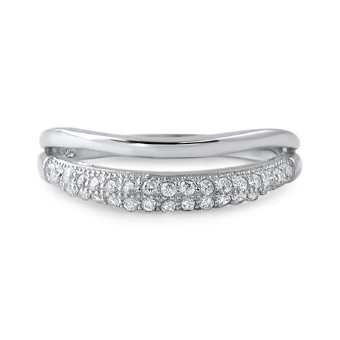 0.35 CTW Sterling Silver Layered Fashion Ring
