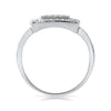 Sterling Silver Micropave Halo Cocktail Ring