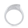 Sterling Silver Leaf CZ Fashion Ring