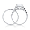 2.80 Carat Princess Cut CZ Wedding Ring Set