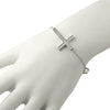 Silver CZ Cross Fashion Bracelet