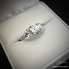 925 Silver Fancy 3 Stone CZ Engagement Ring
