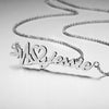 Heartbeat Personalized Name Silver Necklace