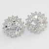 2.80 CTW CZ Stud Earrings With Removable Halo