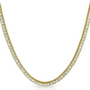 43.68 CTW Gold Tone Princess Cut CZ Necklace
