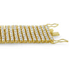 Gold Tone 8 Row Cubic Zirconia Bracelet