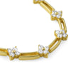 5 CTW Gold Tone Designer Flower CZ Necklace