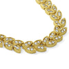 Gold Tone Cubic Zirconia Roman Wreath Necklace
