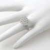 Sterling Silver Floral Design CZ Fashion Ring