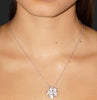 Sterling Silver Signity CZ Hawaiian Flower Necklace