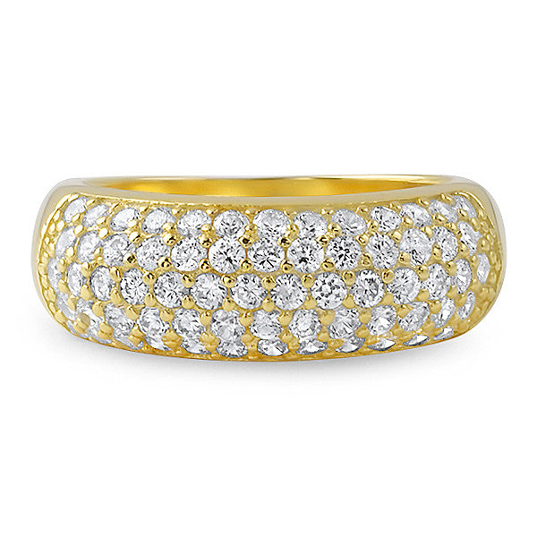 2.25 CTW 14K Gold Tone Pave' Fashion Ring