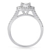 1.20 Carat Sterling Silver Classic Halo CZ Ring