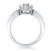 0.85 Carat CZ Cluster Silver Promise Ring