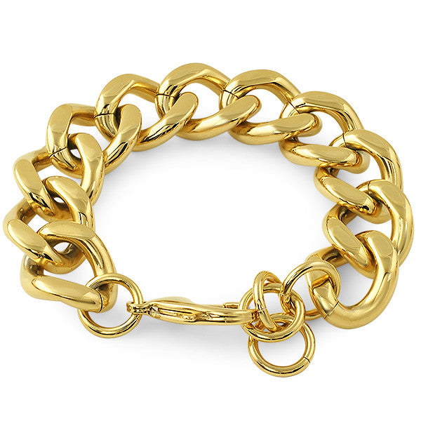 18mm Large Gold Chunky Bracelet