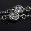 36 inch CZ by the Yard Sterling Silver Necklace