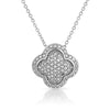 Sterling Silver Signity CZ Micropave Cushion Necklace