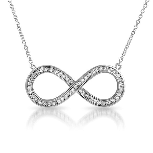 Sterling Silver Signity CZ Infinity Sign Necklace