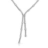 Sterling Silver Faux Diamond Fancy Fashion Necklace