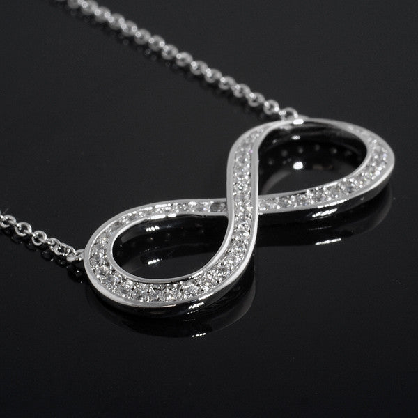 infinity Sign Link collana in argento Sterling, 45,7 cm