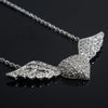 Sterling Silver Cubic Zirconia Winged Heart Necklace