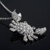 Sterling Silver Signity CZ Cancer Sign Crab Necklace