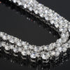 White Gold Finish Simulated Diamond 36 inch Necklace