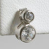 Sterling Silver 1.02 CTW 2 Stone Bezel Set Earrings