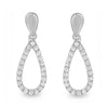 Sterling Silver Signity CZ Tear Drop Earrings