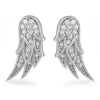 Sterling Silver Angel Wings Cubic Zirconia Earrings