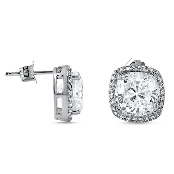 CTW Large CZ Halo Fashion Stud Earrings – Jewelure