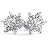 Sterling Silver Fancy Snowflake CZ Stud Earrings
