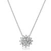 Sterling Silver High Grade CZ Bouquet Necklace