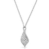 Sterling Silver Twisted CZ Pendant Set