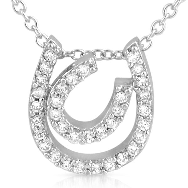 Cubic Zirconia Double Horseshoe CZ Charm Set