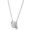 Sterling Silver CZ Crab Pendant Necklace