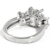 2.75 CTW 3 Stone Engagement Ring in Tulips Setting