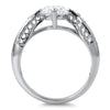1.26 CTW Unique Silver CZ Engagement Ring
