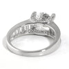 2.85 CTW Solitaire Baguette Accented Engagement Ring