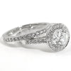 2.5 CTW Silver Bezel Set Halo Wedding Ring Set