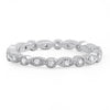 Silver Signity CZ Fancy Eternity Ring Stackable