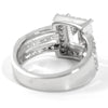 2.10 CTW Fancy Emerald Cut CZ Engagement Ring