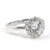 1.65 CTW Simple Solitaire Halo CZ Fashion Ring