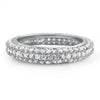 Silver Signity CZ Pave Rounded Eternity Ring
