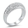 Sterling Silver Signity CZ Micropave Fashion Ring