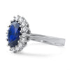 2.5 Carat Synthetic Sapphire Silver Ring
