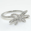 925 Silver Butterfly Ribbon Fashion Ring