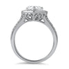 Sterling Silver Pear Cut CZ Halo Ring